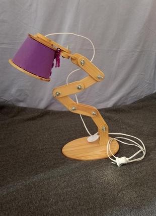 Лампа-трансформер дерев'яна