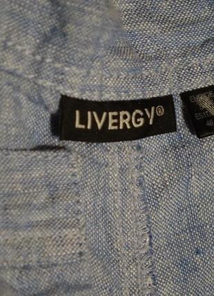 Чудові м'які лляні штани меланжевого блакитного кольору livergy германія.54 р.3 фото