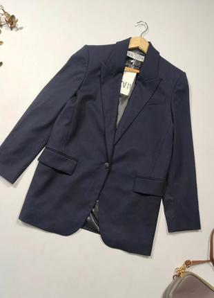 Темно синий пиджак zara
