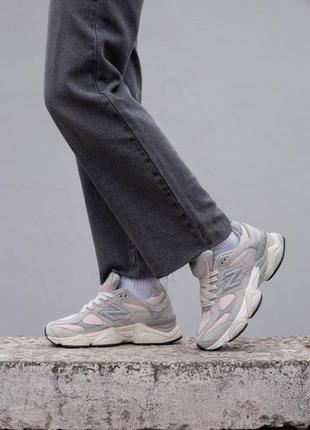 Женские кроссовки new balance 9060 gray pink кроссовки De Devant черенок массивная подошва