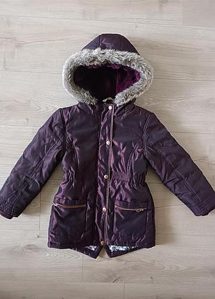Дитяча куртка з капюшоном f&f/ парка для дівчинки