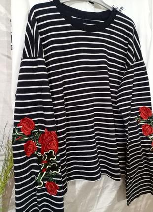 Кофта світшот cropp блузка в смужку стан нової