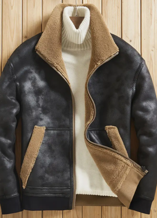 Дубленка  двухстороння чорна +🔥🔥🔥 + подарунок 🎁