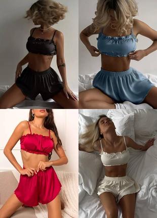 Женская шелковая пижама