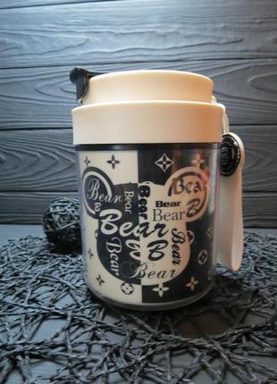 Термос с ложкой 500 мл bearbrick кофейная чашка