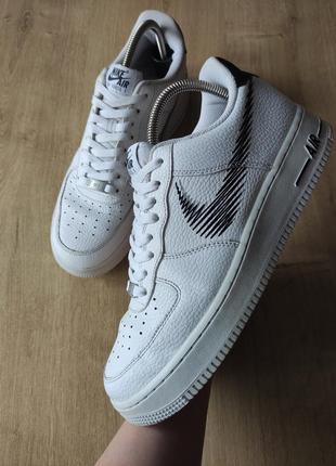 Фирменные мужские кожаные кроссовки  nike air force , оригинал, модель 2021 года, р.44