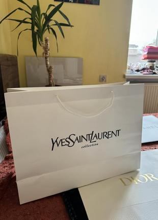Пакет сен лоран бу белый большой
