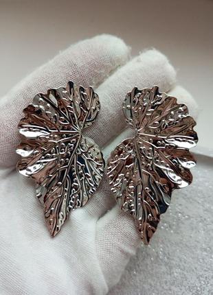 Классные серьги листочки