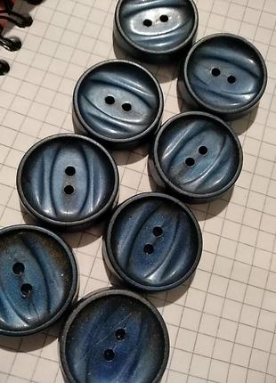 8 штук пуговиц на два удара для пальто, пиджака, декора. пластик