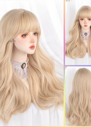 Волнительное невероятно красивое медово-золотое волос. парик с чубчиком. длина 63 см.