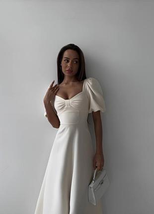 Сукня довга з коротким рукавом