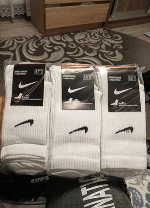 Хід продаж! упаковка 12 пар 290 грн.носки nike білі/шкарпетки nike