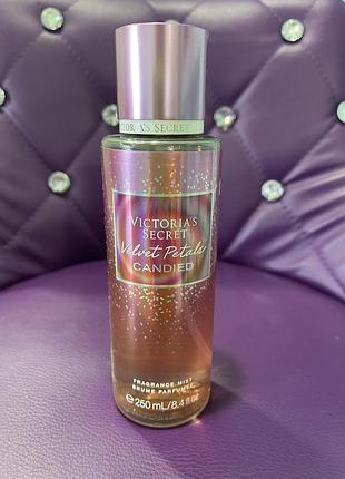 Парфумований міст, спрей  для тіла та волосся  velvet petals candied victoria’s secret.