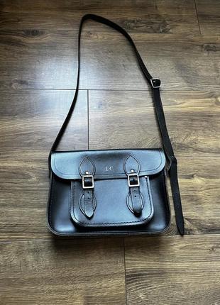 Сумка Michael kors manhattan medium contrast-trim leather satchel