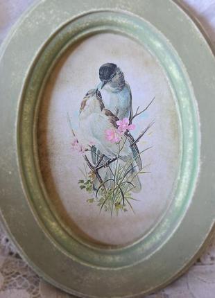 Панно винтажное с птичками.