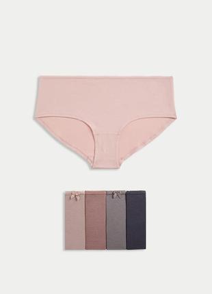 Набор женских трусов 5 штук marks & spencer р-р 8,10,12 шорты трусы хлопок