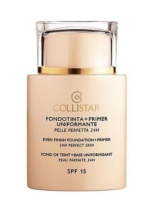 Вирівнювальний тональний крем collistar even finish foundation primer 24h perfect skin spf15 тестер