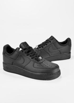 Nike air force 1 low black2 фото