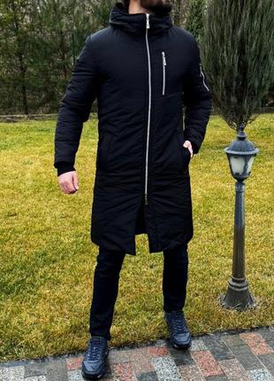 Чоловіча парка asos ease чорна 49742