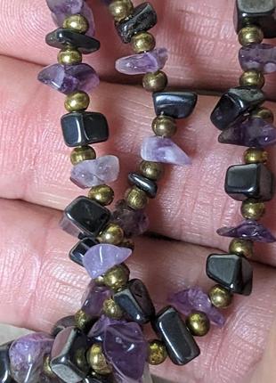 Намисто з каменю вінтаж ретро намисто старовинні буси прикраса на шию  кольє з каменю  підвіска на шию3 фото