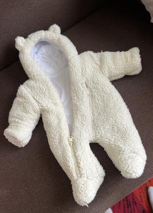 Комбінезон  тедді+ шапочка+теплий ромпер