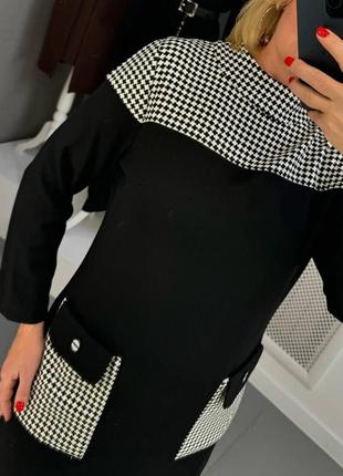 Платье женское комбинированное3 фото