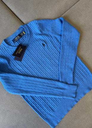 Синий джемпер из кашемира golf ralph lauren