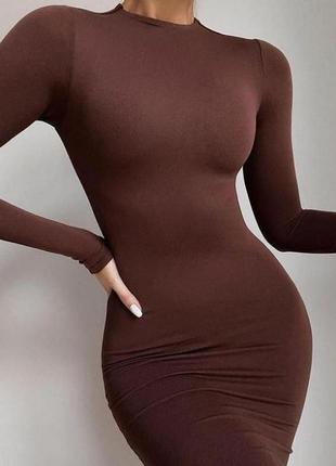 Коричневая сукня