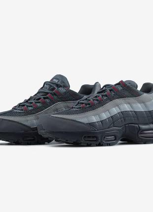 Кроссовки nike air max 95 dark grey red