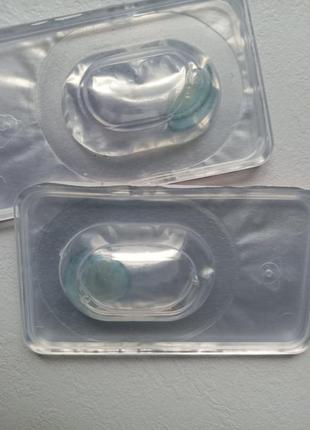 Линзы голубые  без диоптрий+контейнер для хранения