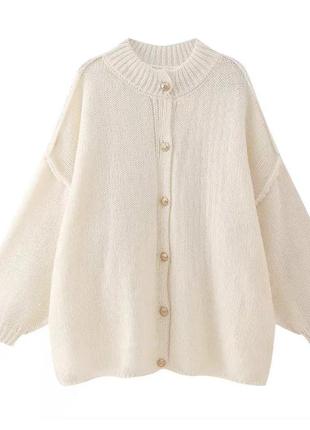 Кардиган, кофта молочного цвета, нежная в | повязке