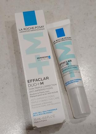 Гель-крем для обличчя La roche-posay effaclar duo+ 40 мл потрійної дії для корекції вад, 15 ml