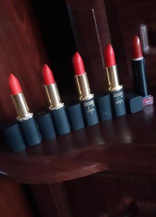 Новые матовы помады loreal.