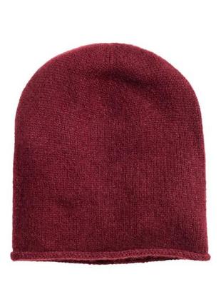 Шерстяная шапка шерсть ангора бини hm wool angora beanie1 фото