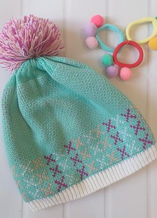 Шапка для девочки 5-8 лет