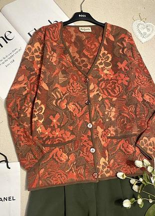 Margarethe classics эксклюзивный люксовый дизайнерский кардиган в цветочный принт с карманами