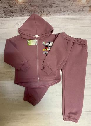 Теплый детский спортивный костюм