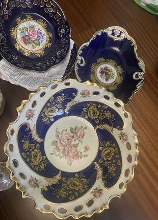 Цукерниця  фруктовниця кобальт сервіз letoile design de limoges