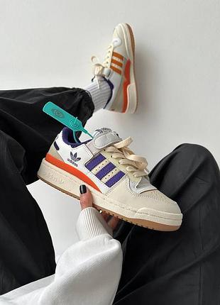 Кроссовки branco adidas forum «84 purple / orange premium