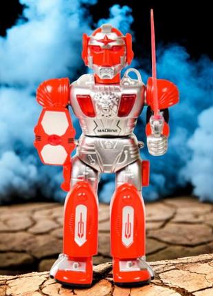 Интерактивный робот "steel warriors"озвучивание англ. на языке подсветки корпус вращается ходить