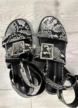 Оригінальні зміїні брендовані сандалі pretty little thing