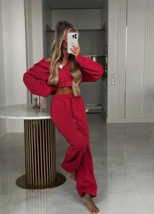 Знову в наявності, стильний жіночий спортивний костюм в кольорах, двонитка