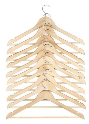 Вешалка деревянная 10 шт , дерево