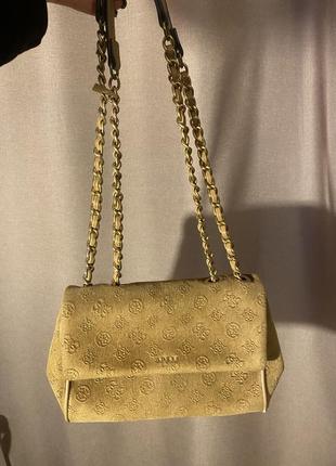 Guess kimi crossbody сумка золотисто-коричнева