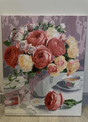 Картина «нежный букет роз» 💐