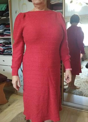 Теплое вязаное платье 2