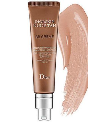 Вв крем «солнечное сияние» dior diorskin nude tan bb creme healthy glow skin perfecting beauty balm