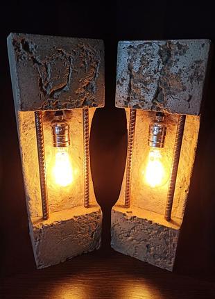 Бетонный светильник ручной работы в стиле лофт