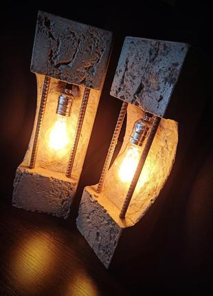 Бетонный светильник ручной работы в стиле лофт