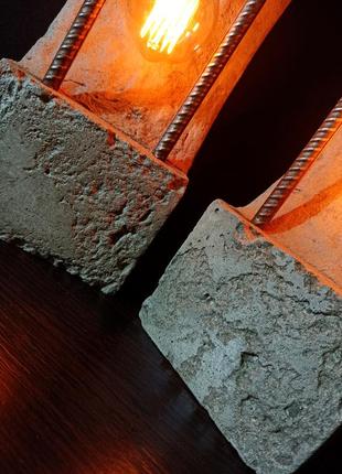 Бетонный светильник ручной работы в стиле лофт